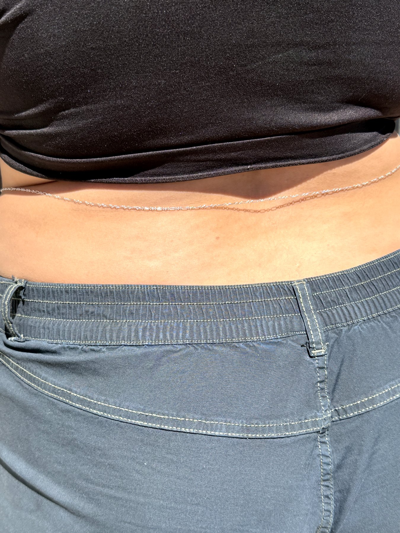 Waist Chain — actual permanent jewelry work